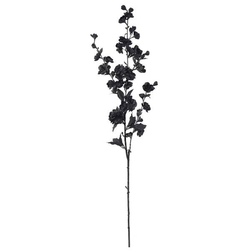 Midnight Shadows Black Blossom Floral Stem, 39″