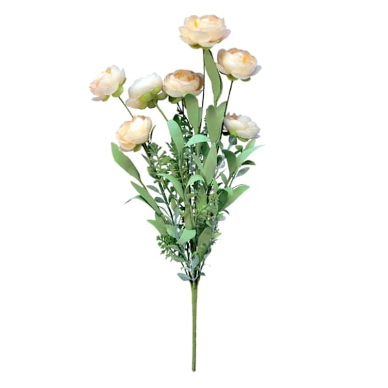 Orange & Coral Floral Spray, 21″