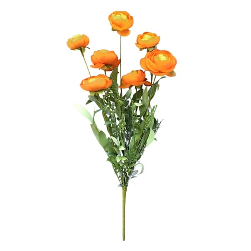 Orange Floral Spray, 21″