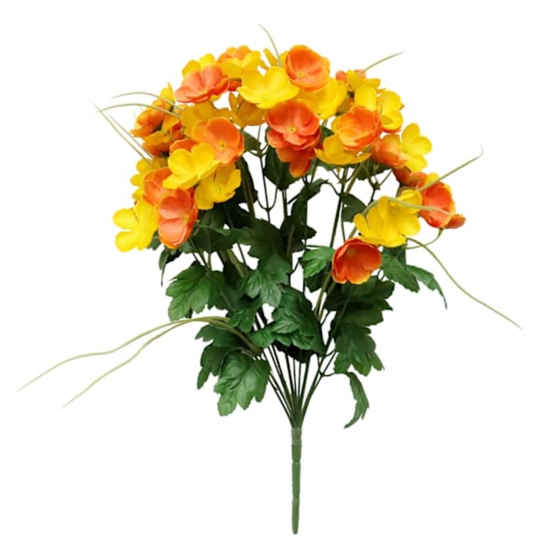 Orange & Yellow Poppy Bush, 22″