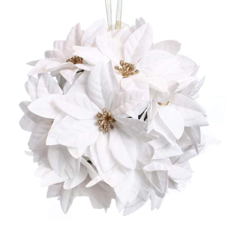 8In Poinsettia Kissing Ball