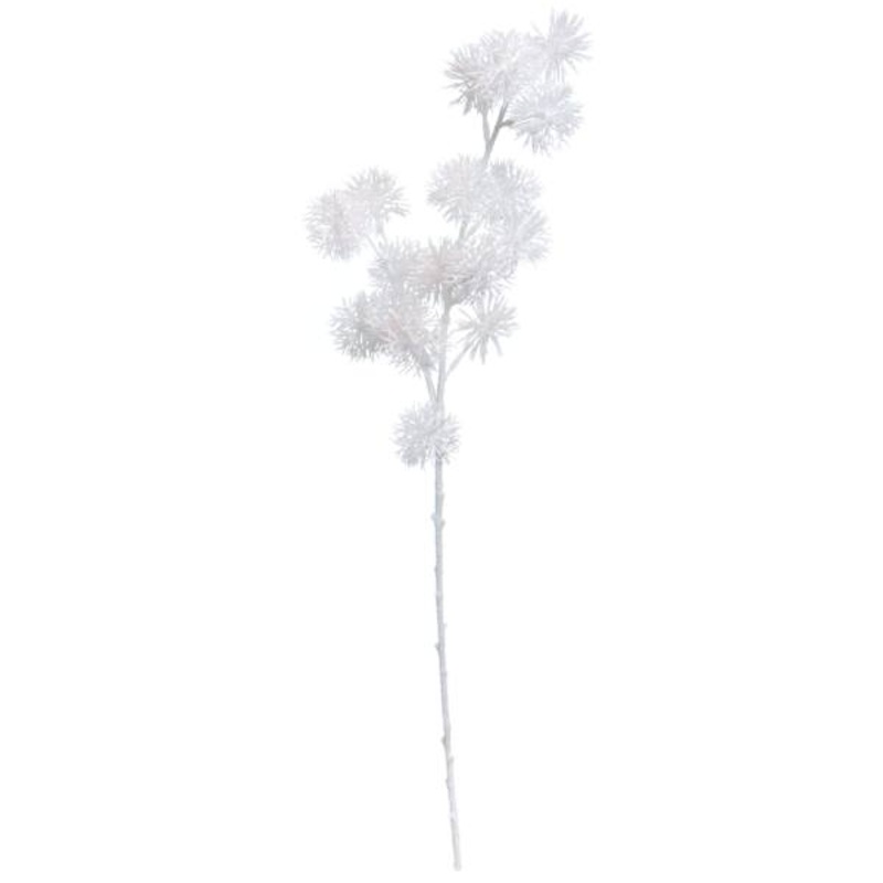 Arctic Wonderland Snow & Mica Thistle Spray, 27″