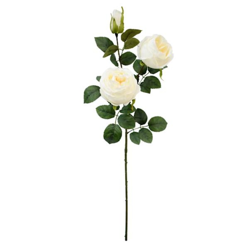 Coconut Milk Rose Floral Stem, 27″