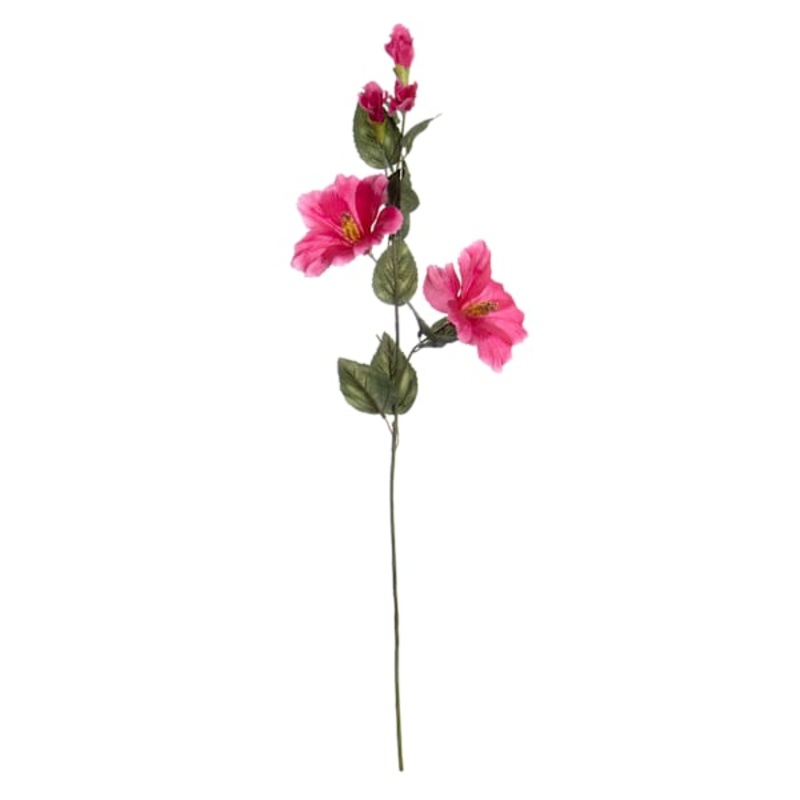 Dark Pink Hibiscus Floral Spray, 33″