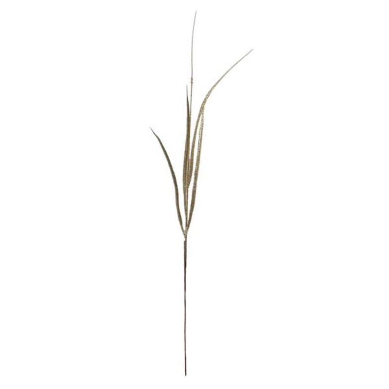 Gold Glittered Grass Spray, 34″