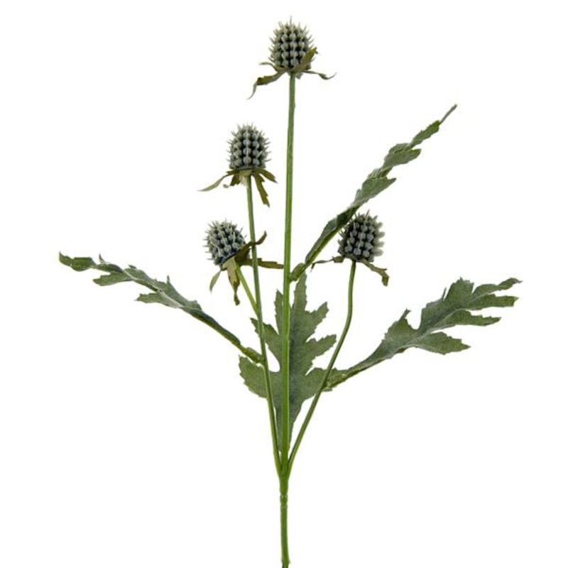 Green Sea Holly Floral Pick, 12″