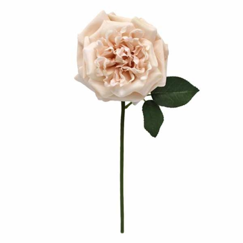 Ivory & Pink Real Touch Rose Floral Pick, 12″