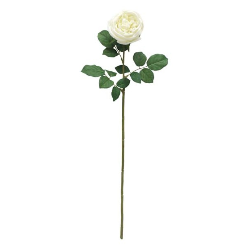 Ivory Real Touch Rose Floral Stem, 25.6″