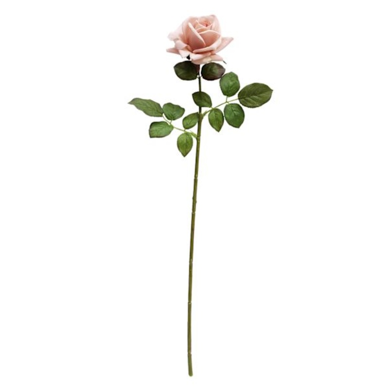 Light Pink Real Feel Rose Floral Stem, 25.6″