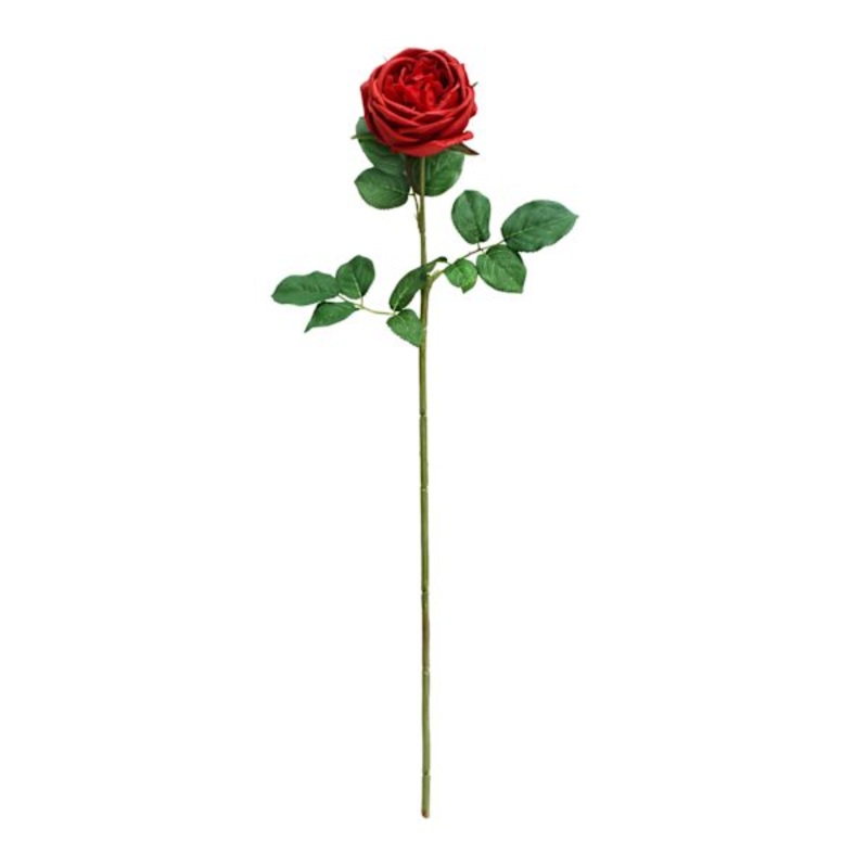 Red Real Touch Rose Floral Stem, 25.6″