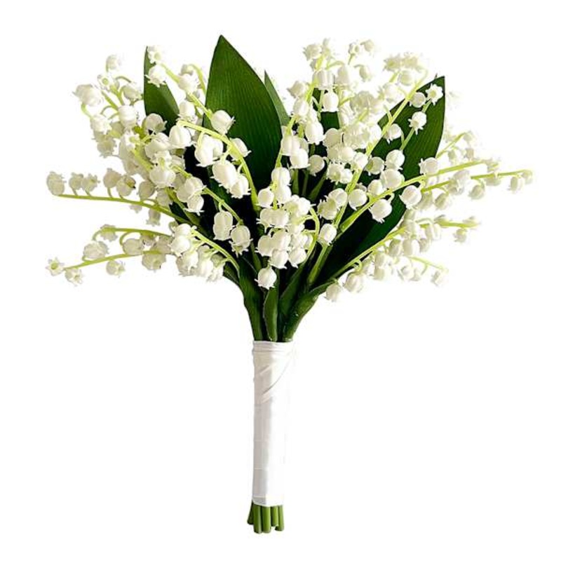 Small Lily of The Valley Floral Bouquet, 11″