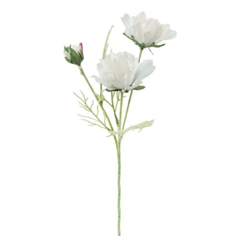 White Cosmos Floral Spray, 12″