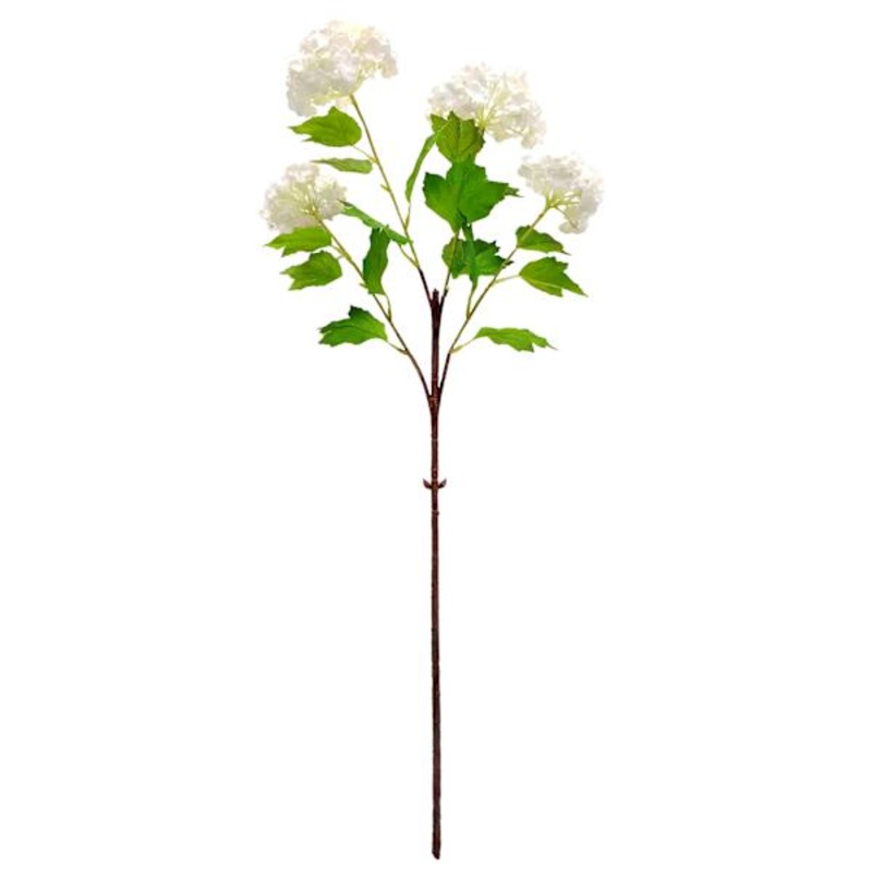White Hydrangea Floral Stem, 30″