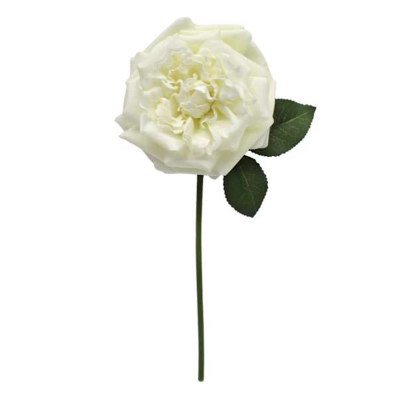 White Real Touch Rose Floral Pick, 12″