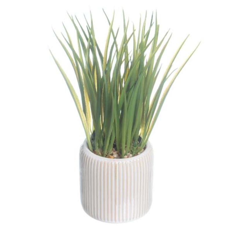Grass Bundle in Ceramic Pot, 22″