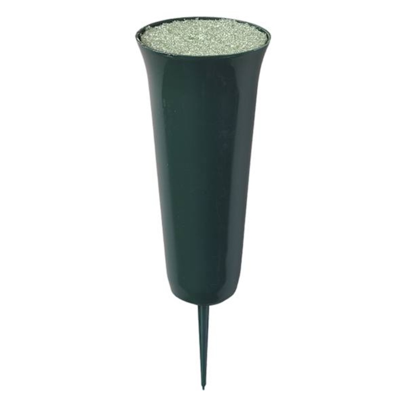 Memorial Vase with Foam Insert, 9×4